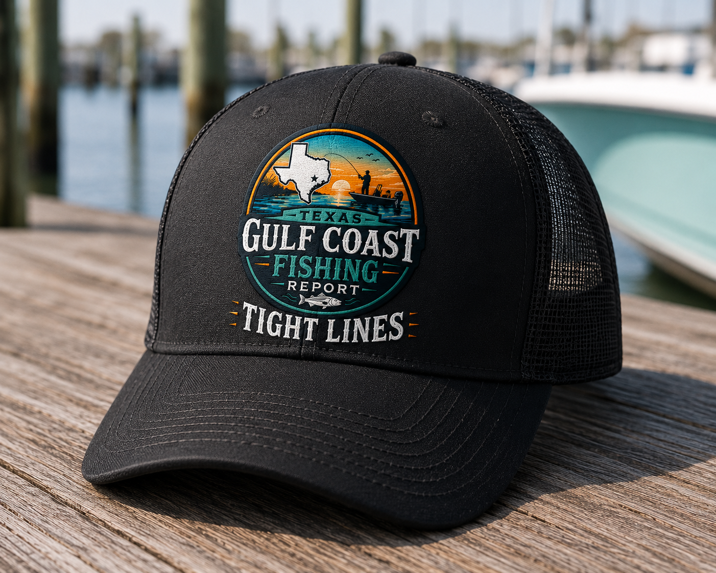 Texas Gulf Coast Fishing Report™ "TIGHT LINES" Ball Cap